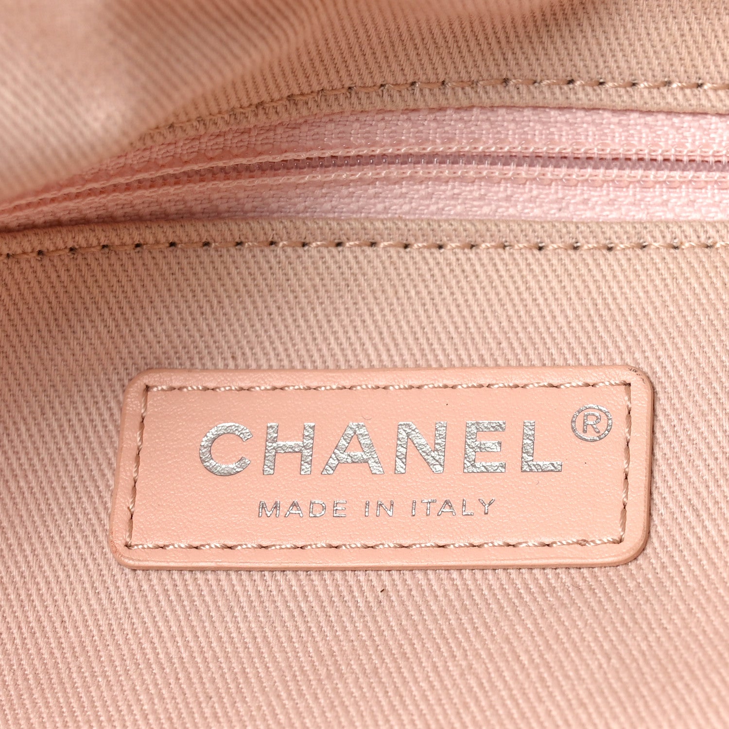 Chanel Canvas Large Double Face Shopping Tote Light Pink 6 of 10