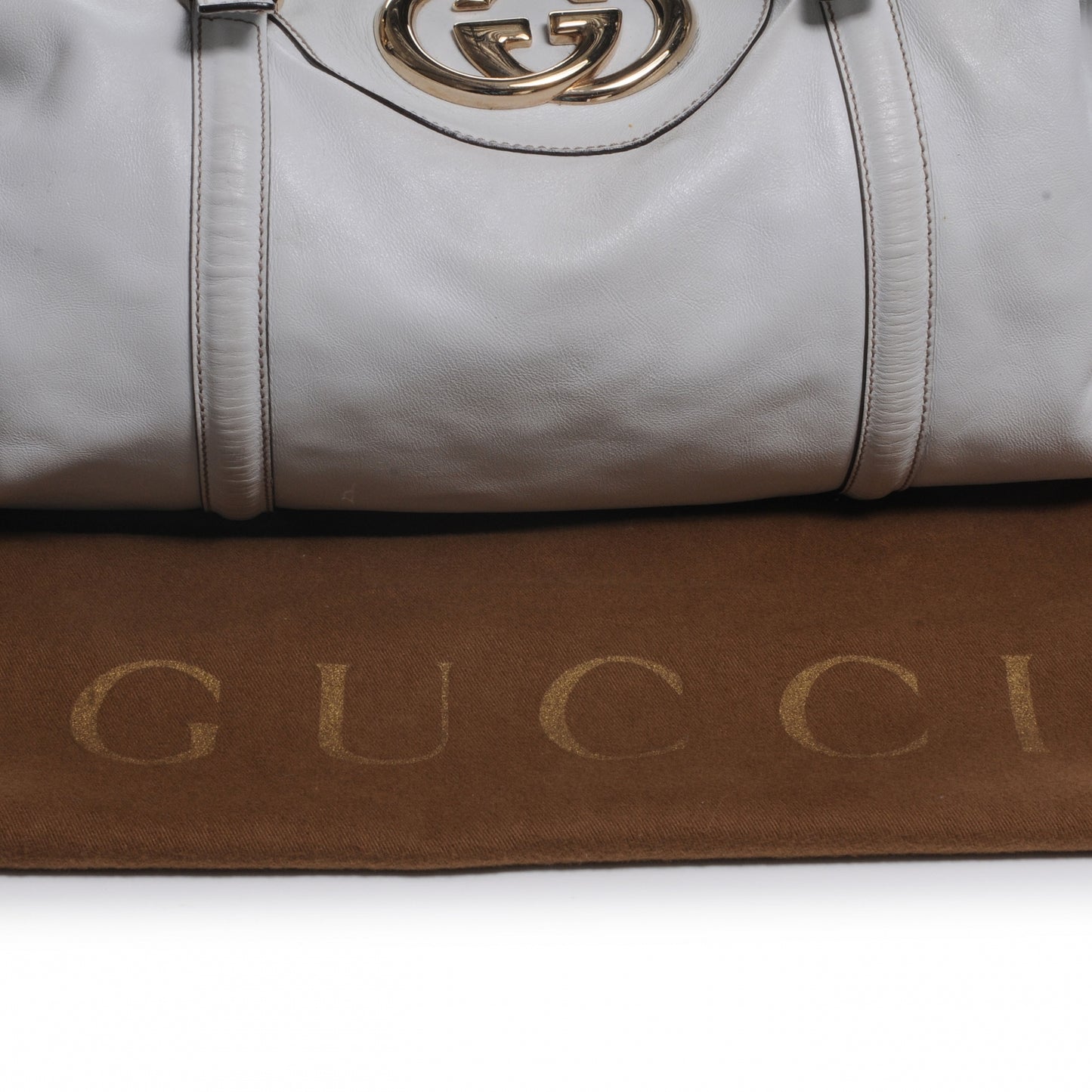 Leather Britt Large Boston White