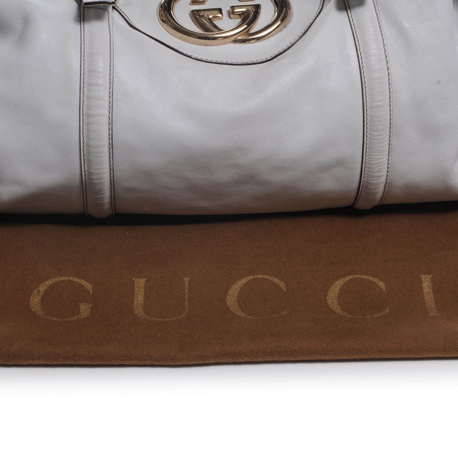 Gucci Leather Britt Large Boston White 10 of 13