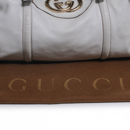 Gucci Leather Britt Large Boston White 10 of 13