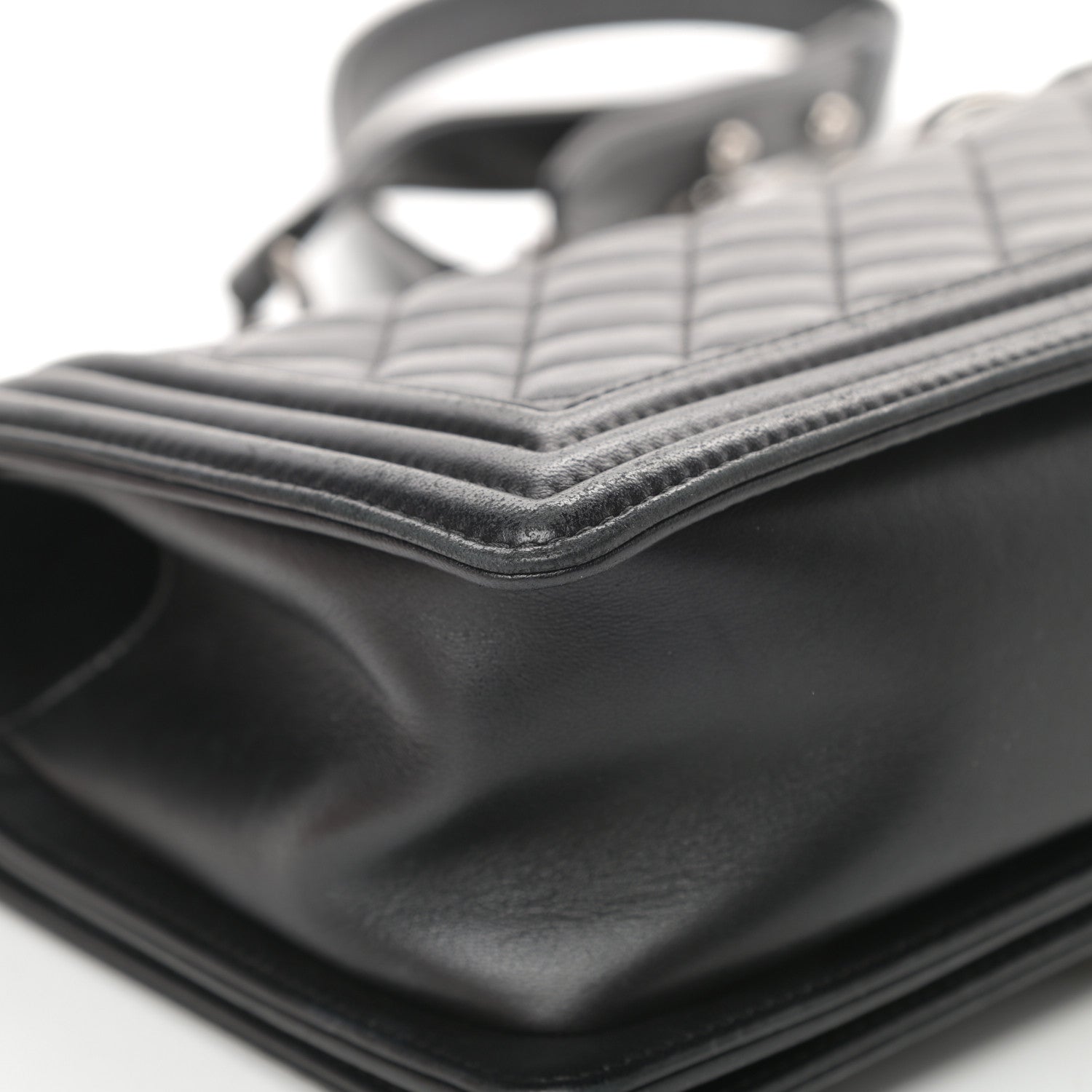 Chanel Lambskin Quilted Medium Boy Flap Black 12 of 19