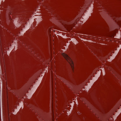 Chanel Patent Quilted Jumbo Double Flap Red 8 of 8