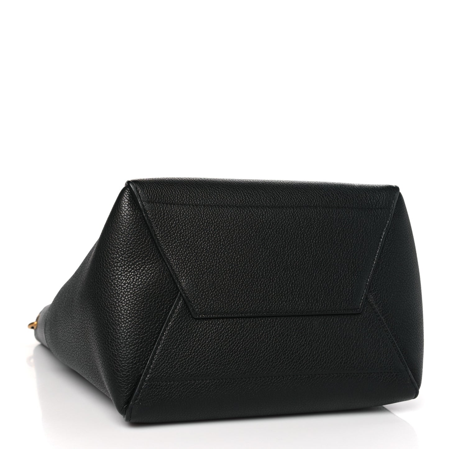 Soft Grained Calfskin Sangle Bucket Bag Black