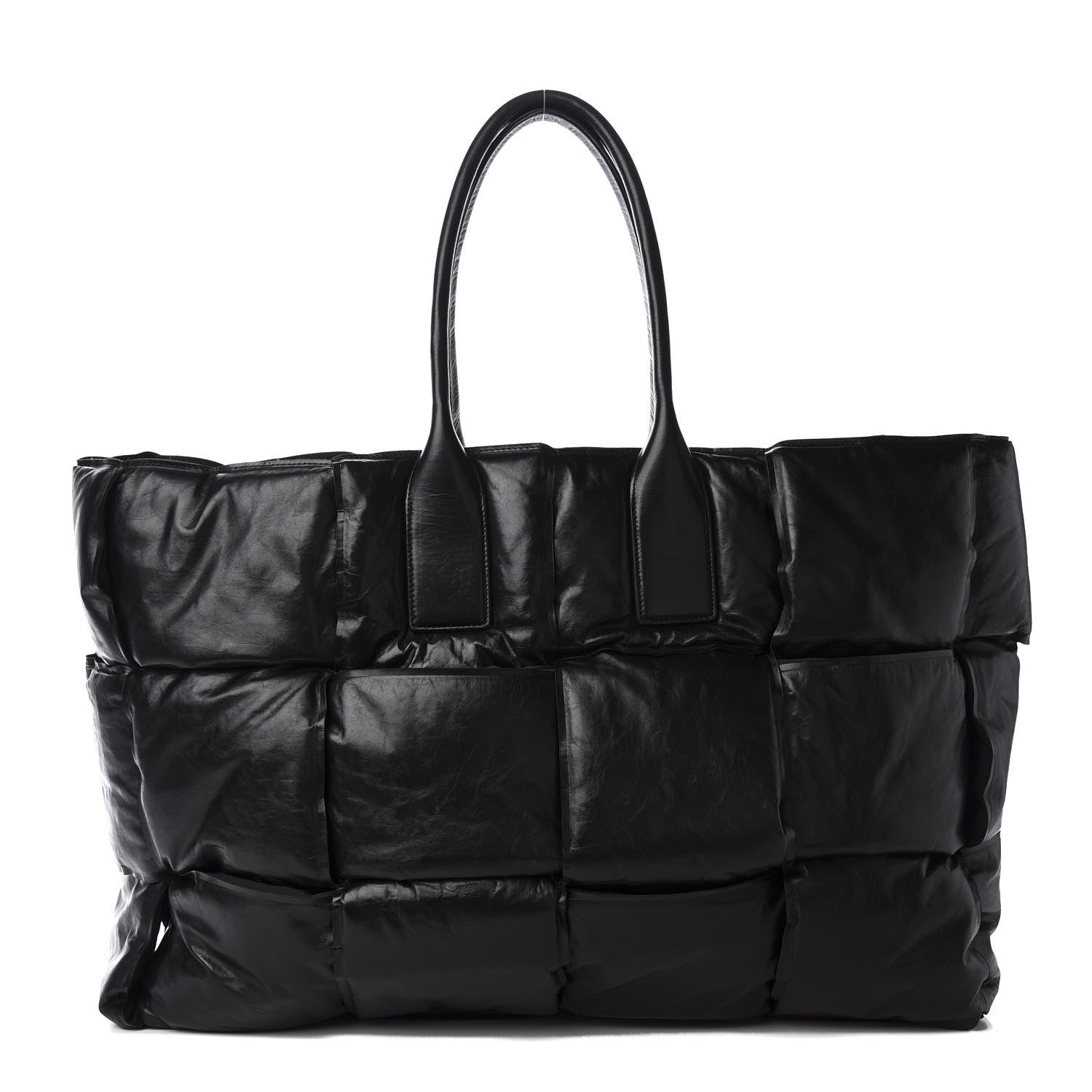 Bottega Veneta Calfskin Maxi Intrecciato BV Squash Tote Black 1 of 8
