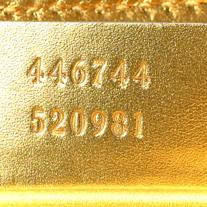 Gucci Sequin Matelasse Diagonal Mini GG Marmont Shoulder Bag Gold 7 of 10