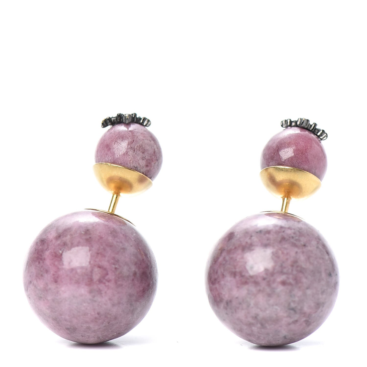 Christian Dior Crystal Star Mise En Dior Tribal Earrings Purple 1 of 4