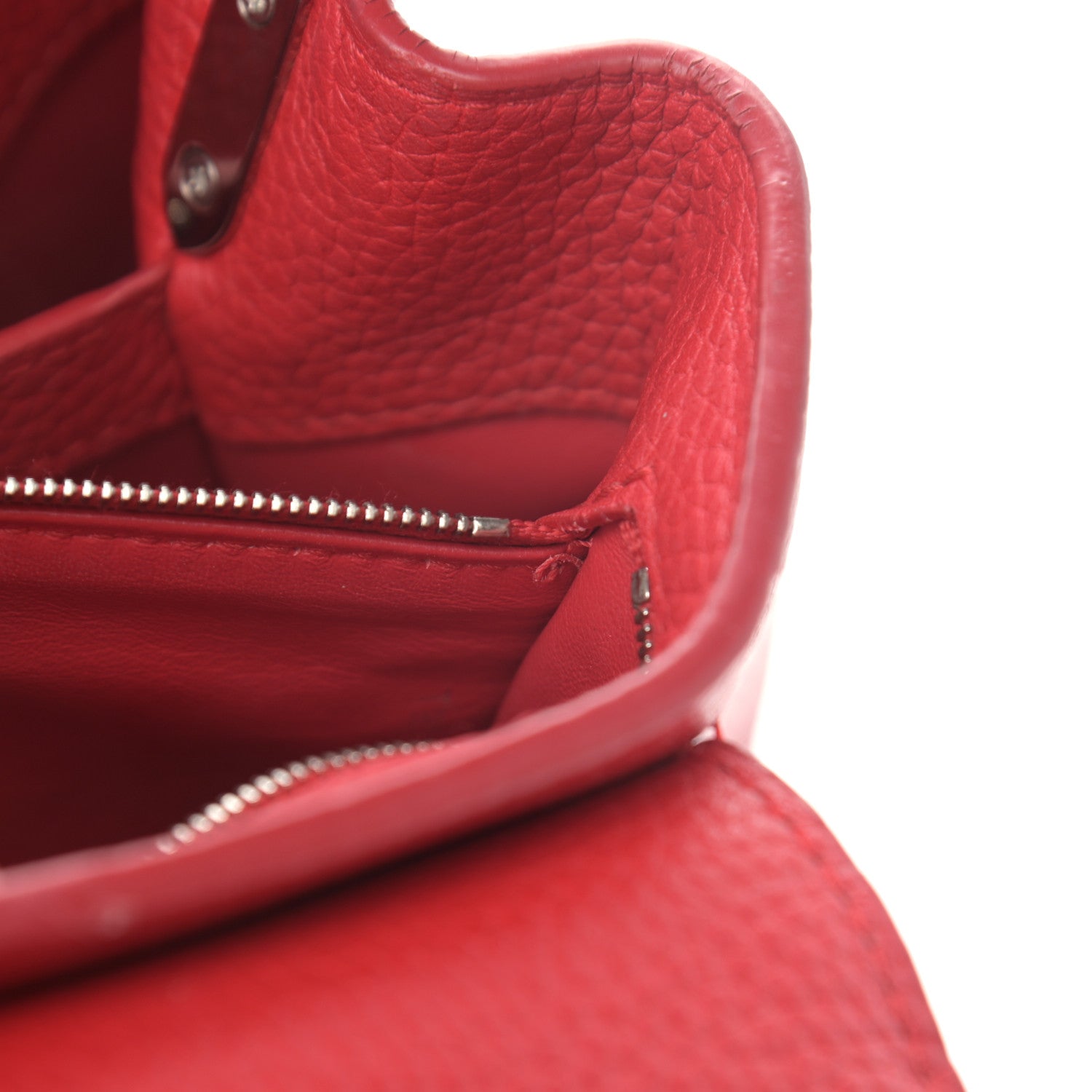 Louis Vuitton Taurillon Capucines BB Scarlet Red 9 of 14