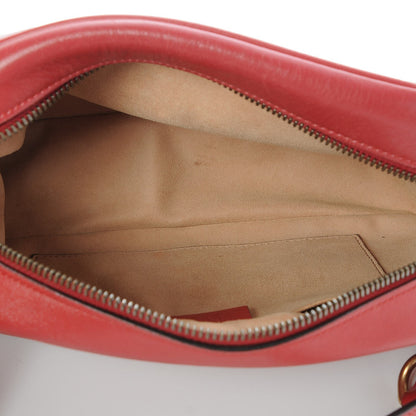 Gucci Calfskin Matelasse Small GG Marmont Chain Shoulder Bag Hibiscus Red 5 of 10