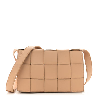 Bottega Veneta Lambskin Maxi Intrecciato Cassette Crossbody Bag Almond 1 of 13
