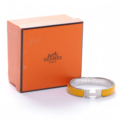 Hermes Enamel Clic Clac H Bracelet PM Narrow Yellow 4 of 5