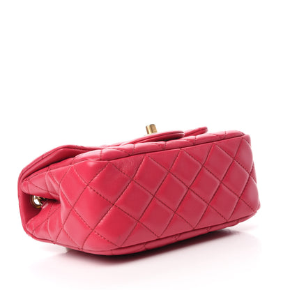 Chanel Lambskin Quilted Mini Pearl Crush Flap Dark Pink 4 of 11