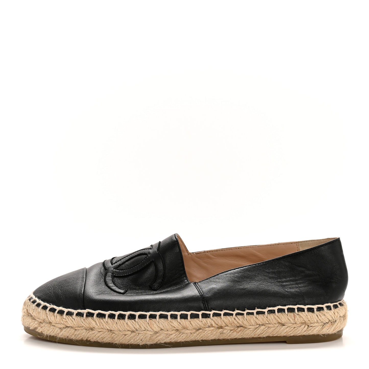 Lambskin CC Espadrilles 37 Black