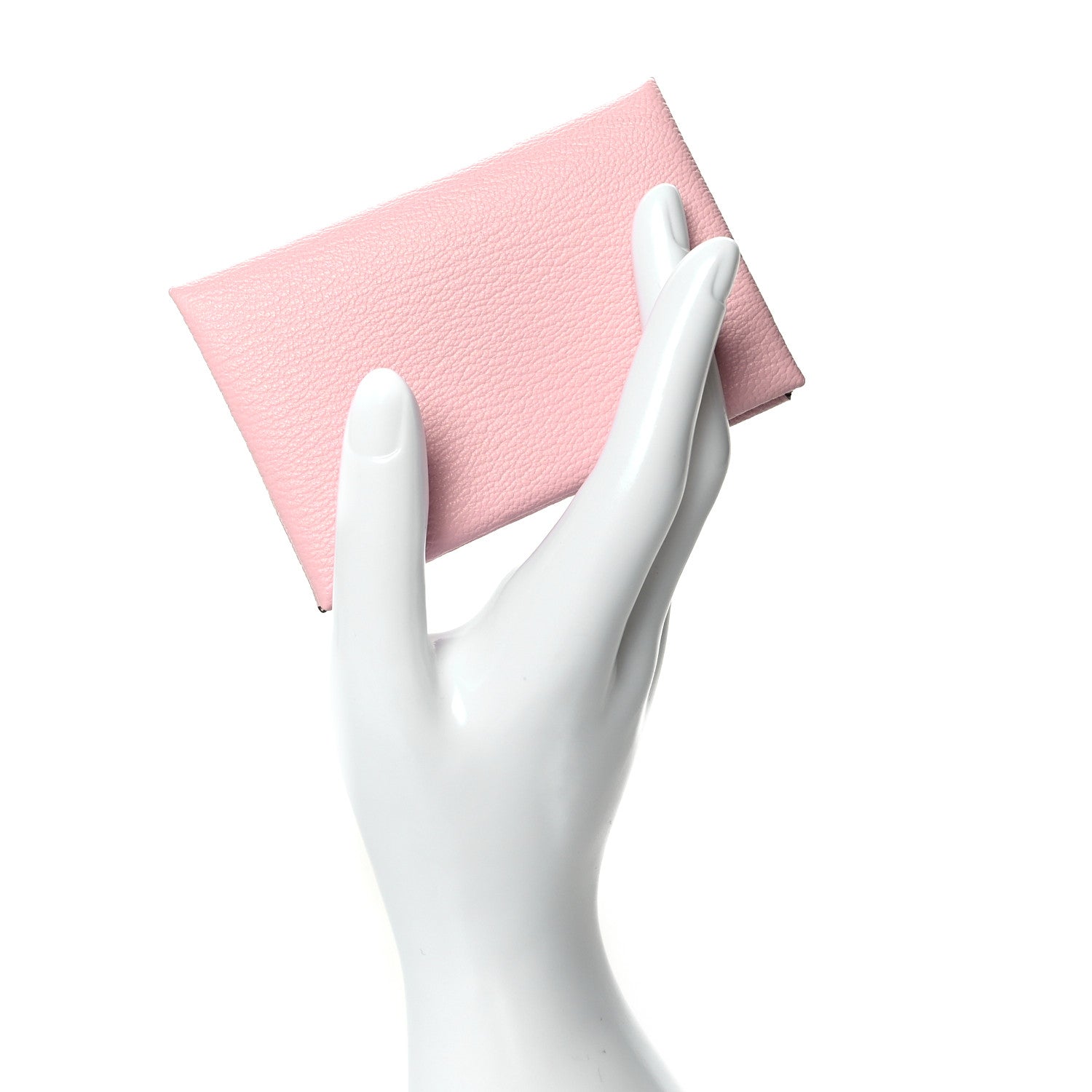 Hermes Chevre Mysore Calvi Card Case Rose Sakura 2 of 8