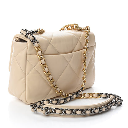 Chanel Goatskin Quilted Medium 19 Flap Beige 2 of 10
