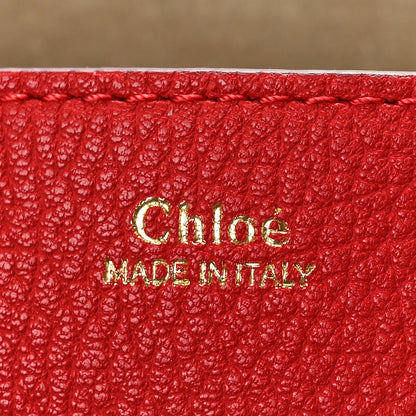 Chloe Grained Lambskin Mini Drew Shoulder Bag Plaid Red 6 of 8