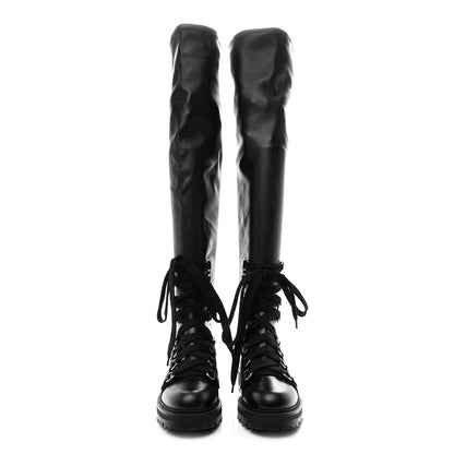 Christian Dior Lambskin Stretch D-Fight Knee Boots 38.5 Black 2 of 9