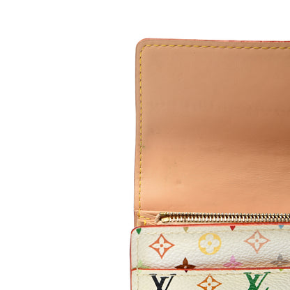 Louis Vuitton Monogram Multicolor Sarah Wallet White 6 of 7
