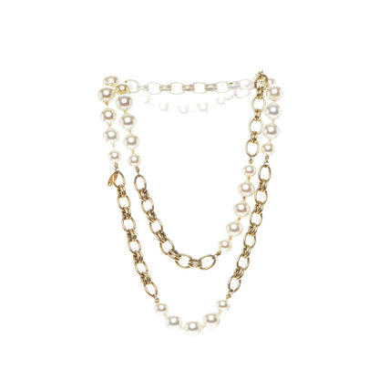Chanel Pearl Chain Necklace Gold 4 of 4