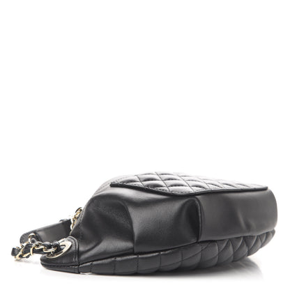 Chanel Lambskin Quilted Waist Bag Fanny Pack Black 4 of 11