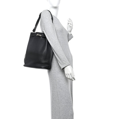 Hermes Taurillon Clemence So Kelly 26 Black 2 of 13