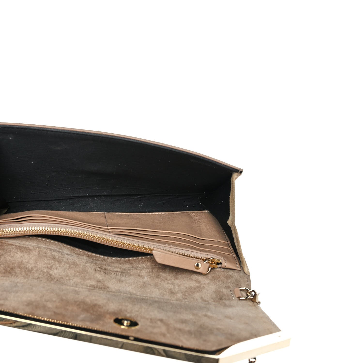 Jimmy Choo Patent Emmie Clutch Bag Beige 5 of 9