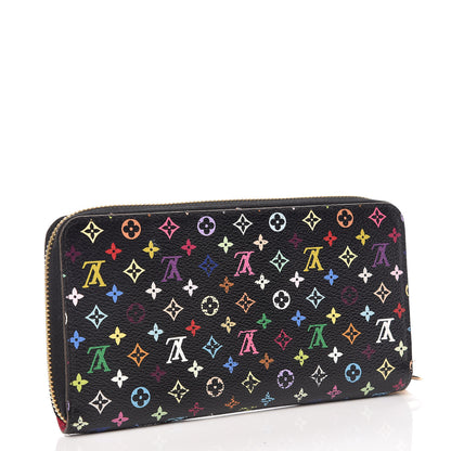 Louis Vuitton Monogram Multicolor Zippy Wallet Black Grenade 3 of 9