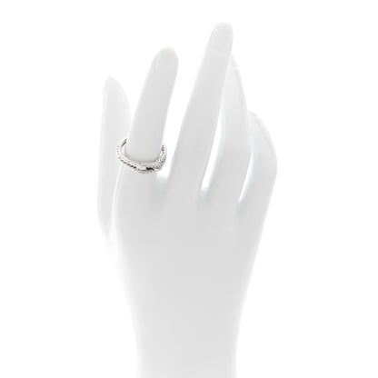 David Yurman Sterling Silver Diamond Pave Petite Single Loop Labyrinth Ring 54 6.75 2 of 4