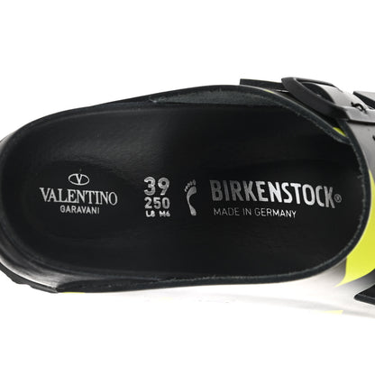 Valentino Garavani X BIRKENSTOCK Calfskin VLTN Arizona Slide Sandals 39 Army Green Lime 6 of 8