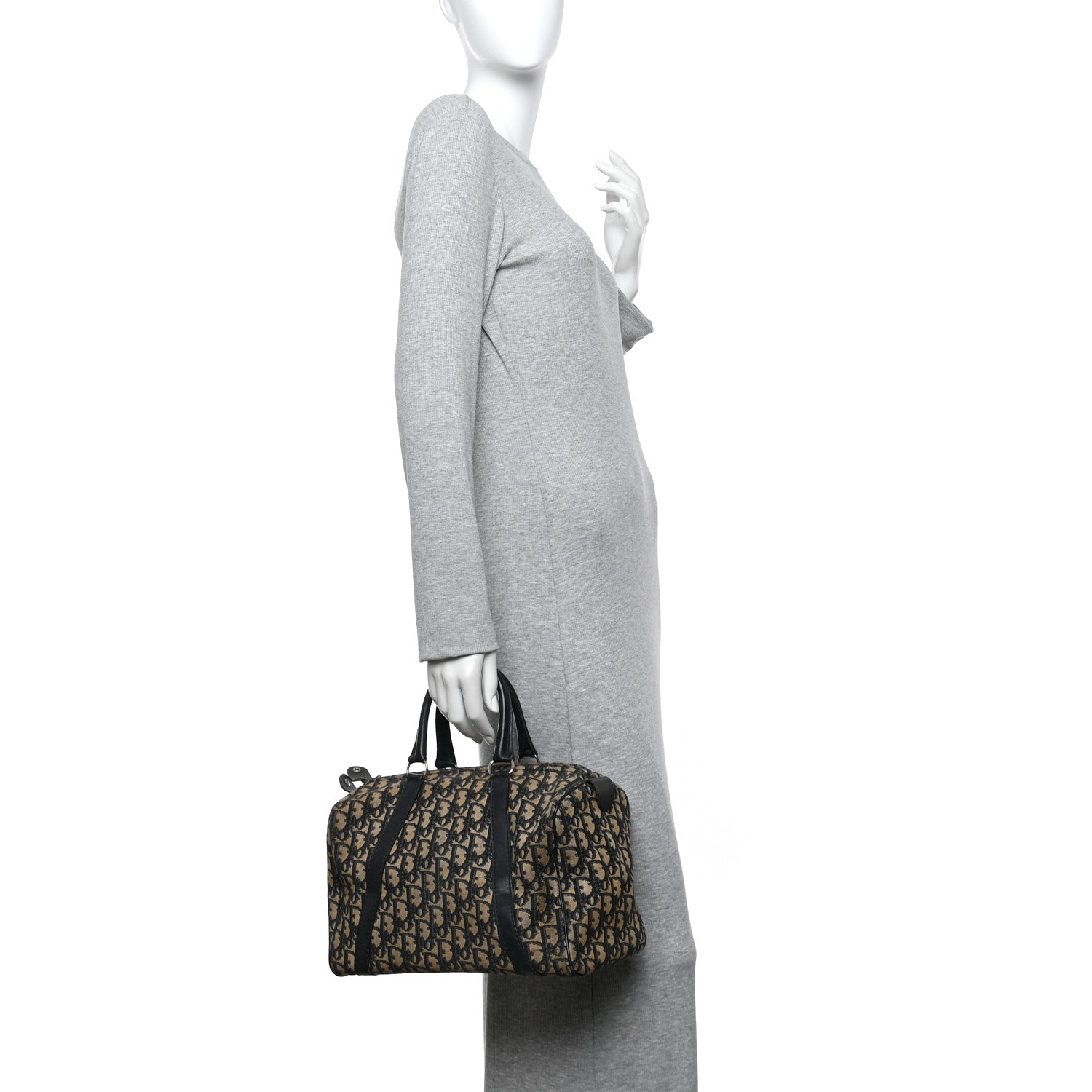 Christian Dior Monogram Boston Navy Blue 2 of 11