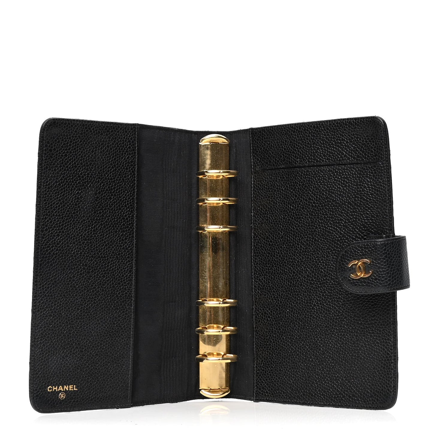 Caviar Stitched Agenda Cover Black