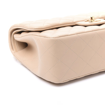 Chanel Lambskin Quilted Jumbo Double Flap Light Beige 5 of 11