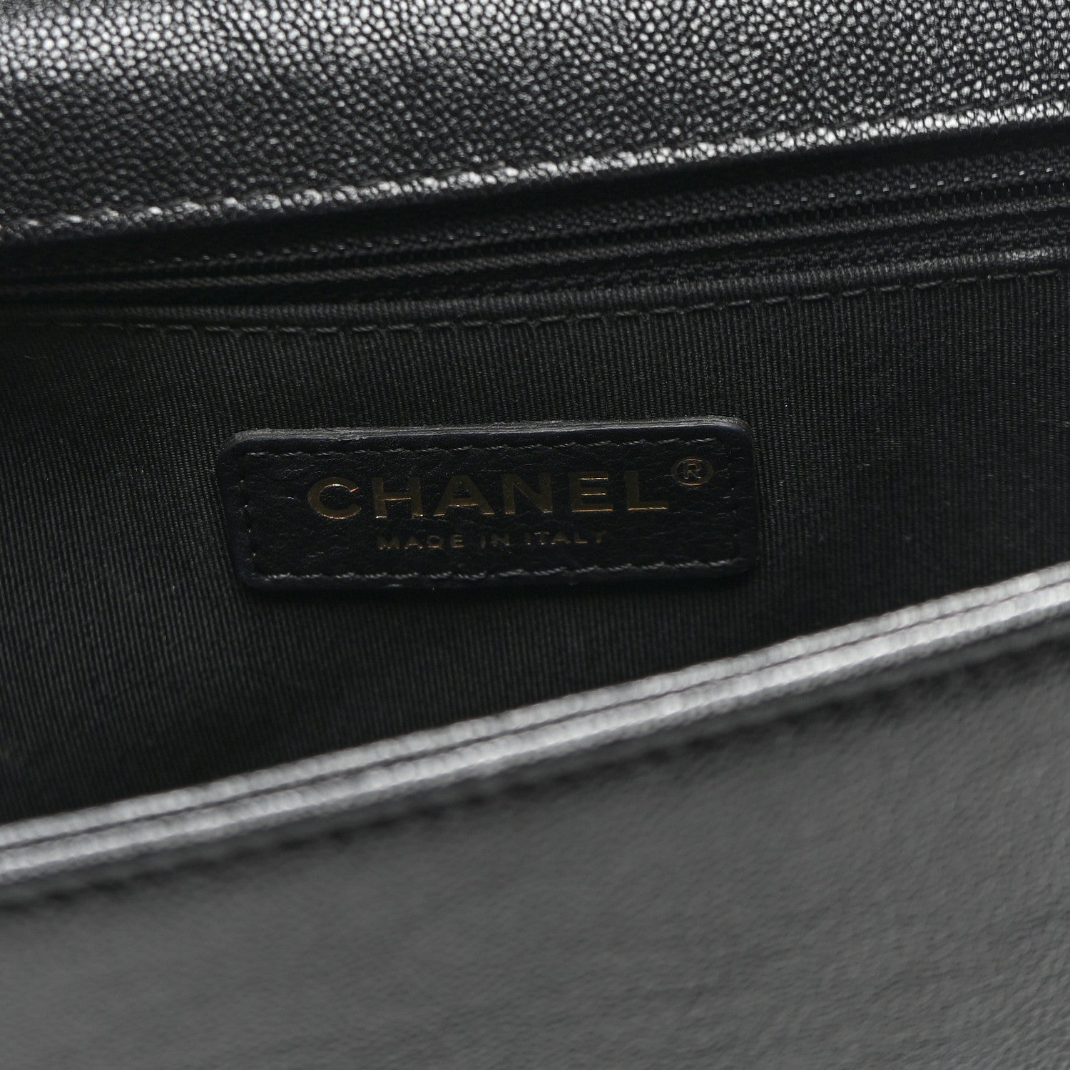 Chanel Caviar Chevron Quilted New Medium Boy Flap Black 6 of 10