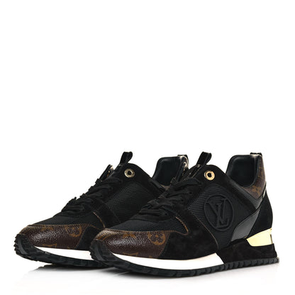 Louis Vuitton Suede Monogram Run Away Sneakers 38 Black 3 of 8