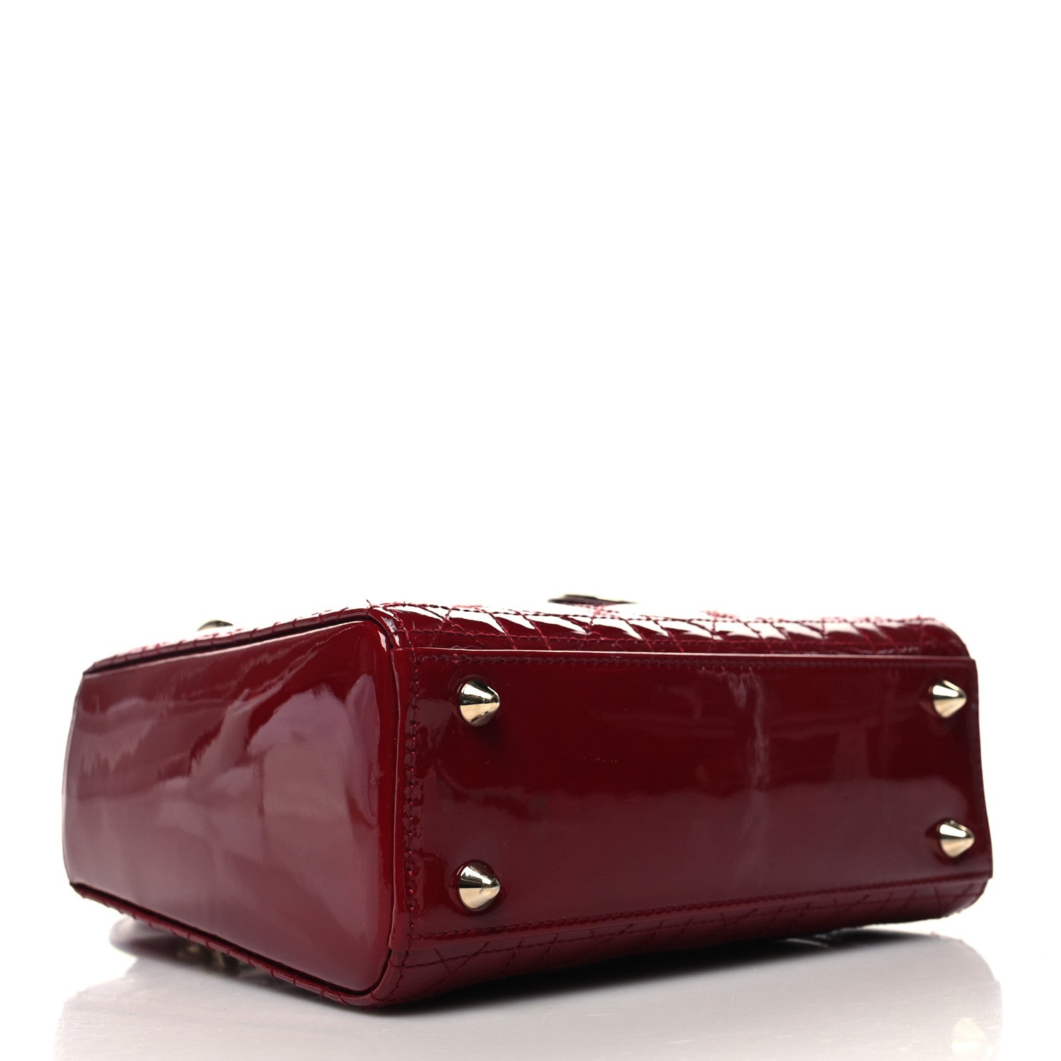 Christian Dior Patent Cannage Small Lady Dior Cherry Red 4 of 11