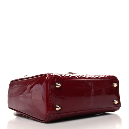 Christian Dior Patent Cannage Small Lady Dior Cherry Red 4 of 11