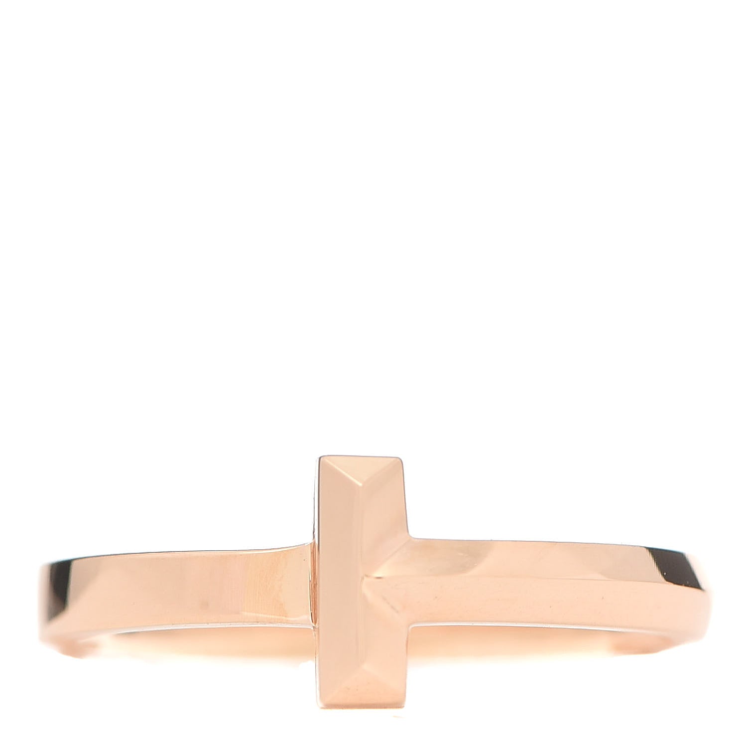 Tiffany 18K Rose Gold T T1 Ring 54 7 1 of 4