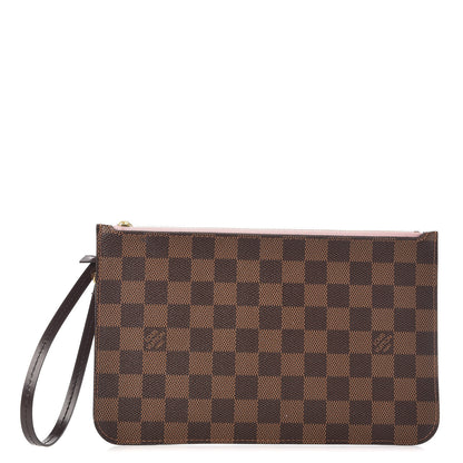 Louis Vuitton Damier Ebene Neverfull MM GM Pochette Rose Ballerine 1 of 8