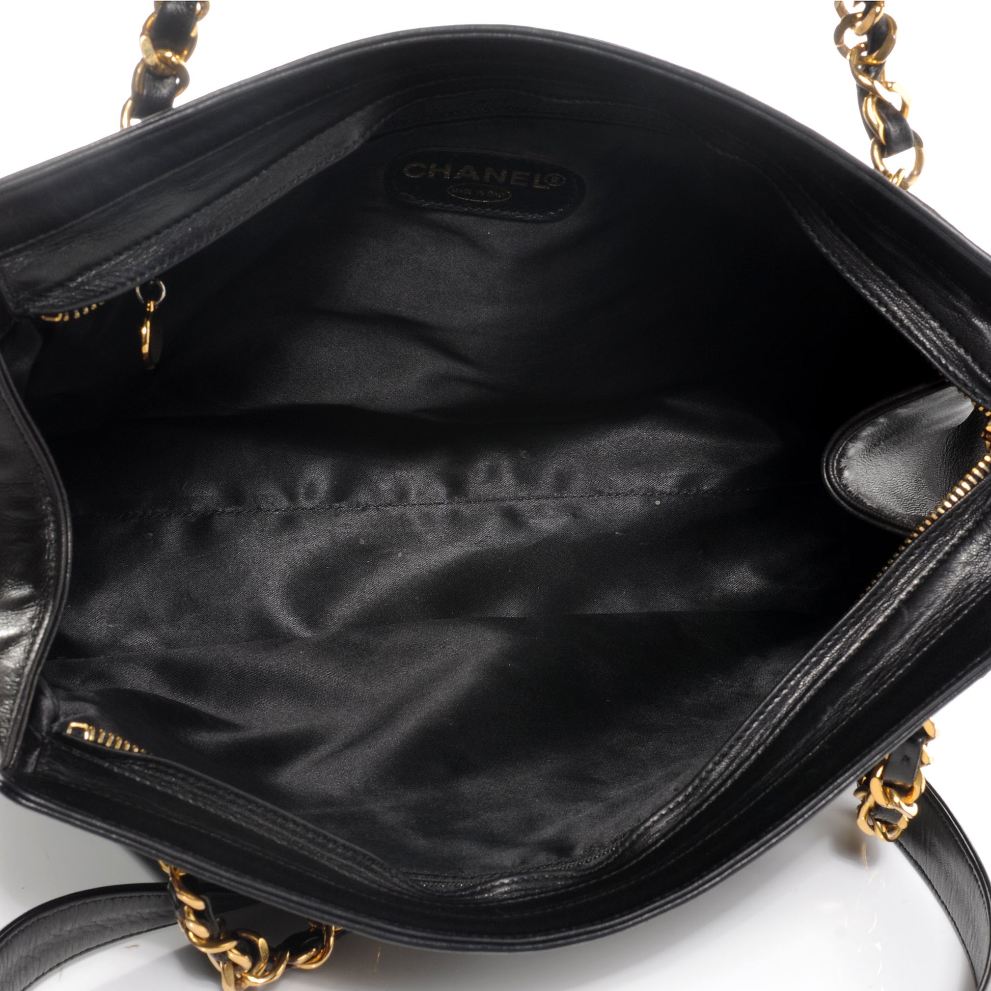 Chanel Lambskin Small Shopper Tote Black 6 of 8