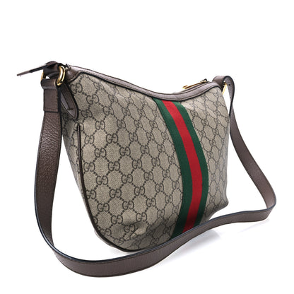 Gucci GG Supreme Monogram Web Small Ophidia Half Moon Hobo Brown 2 of 10
