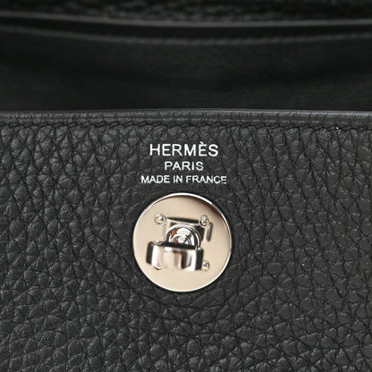 Hermes Taurillon Clemence Mini Lindy 20 Black 6 of 12