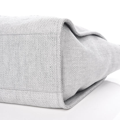 Chanel Woven Straw Raffia Deauville Large Tote Grey 10 of 10