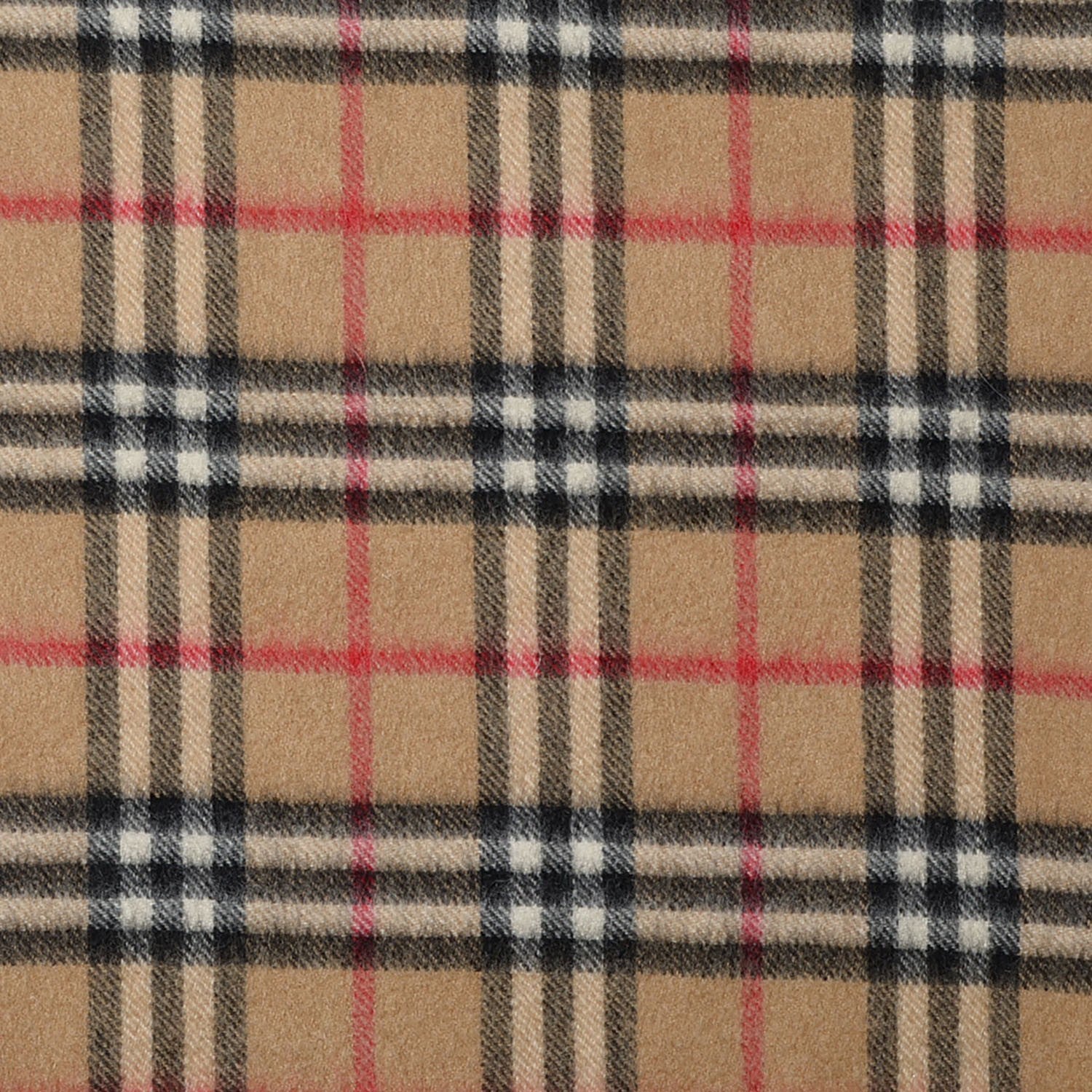 Burberry Cashmere House Check Fringe Scarf Camel 7 of 7