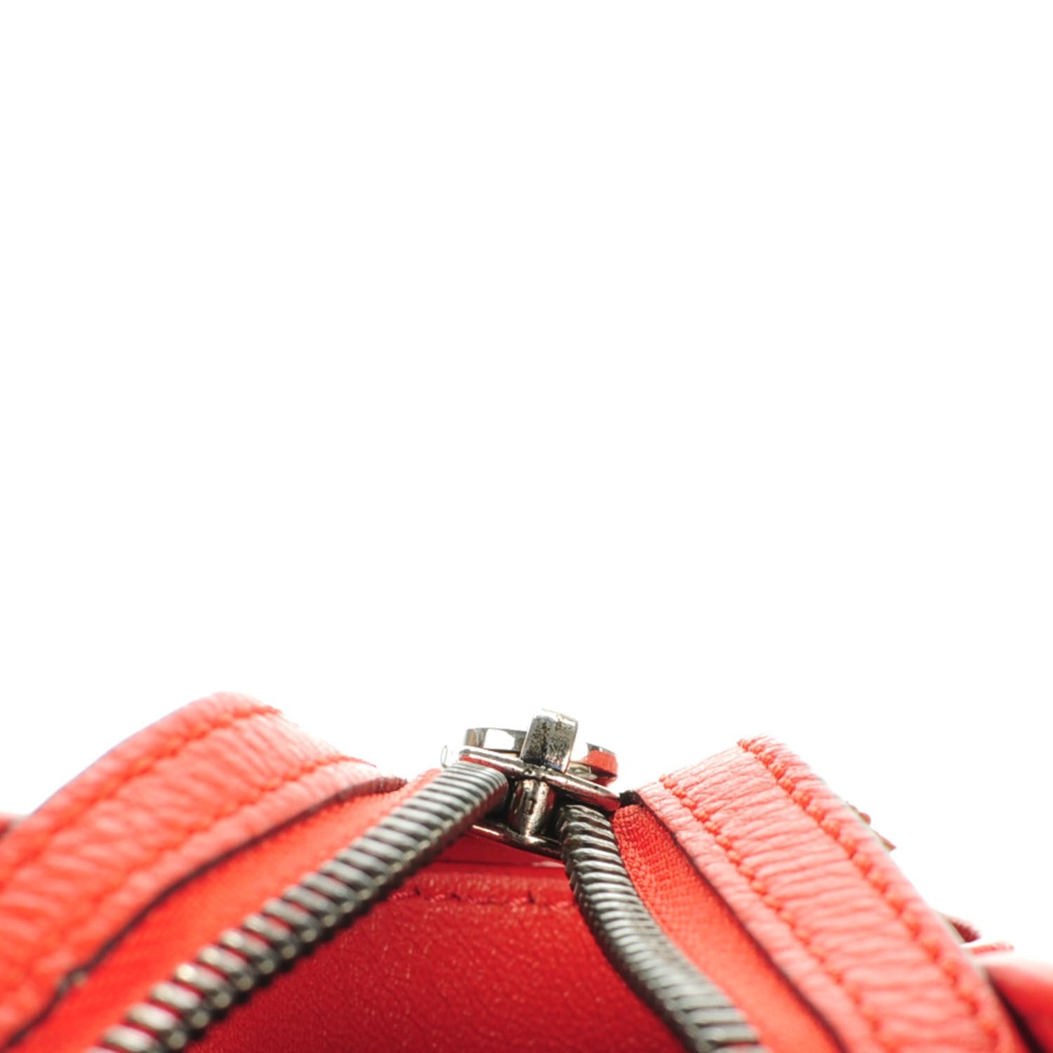Celine Drummed Calfskin Suede Medium Trapeze Vermillion 6 of 7