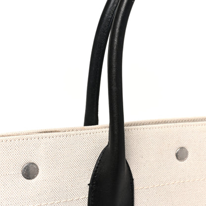 Saint Laurent Linen Calfskin Small Rive Gauche Tote Greggio Natural 12 of 12