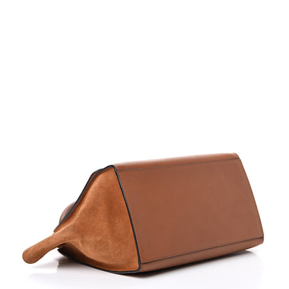 Celine Natural Calfskin Suede Medium Trapeze Tan 3 of 22