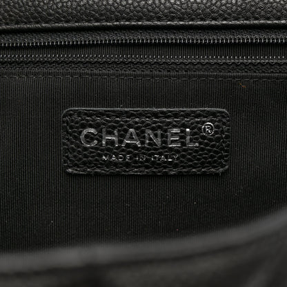Chanel Caviar Chevron Quilted Puffy CC Flap Black 6 of 10