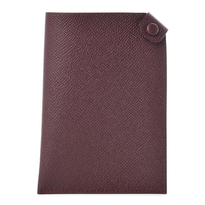 Hermes Epsom Tarmac PM Passport Holder Bordeaux 1 of 7