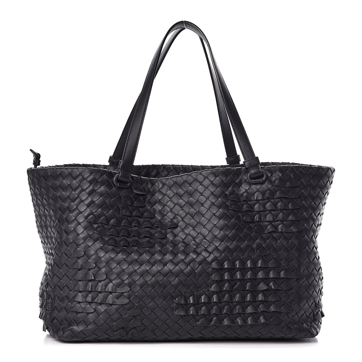 Nappa Intrecciato Ruffle Tote Ink
