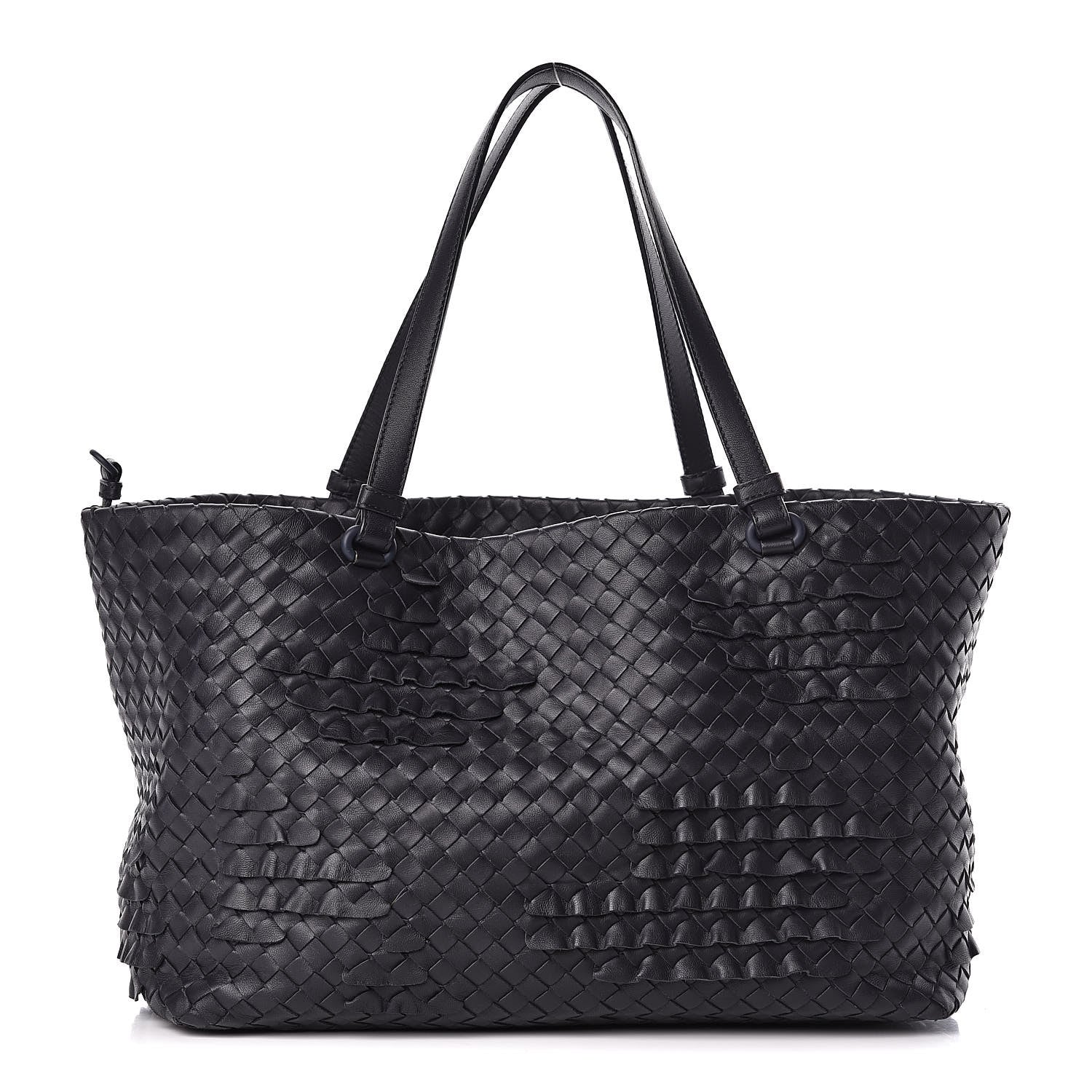 Bottega Veneta Nappa Intrecciato Ruffle Tote Ink 1 of 14