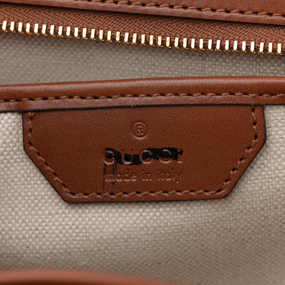 Gucci Calfskin Geometric Print Medium Bamboo 1947 Top Handle Bag Brown 6 of 10